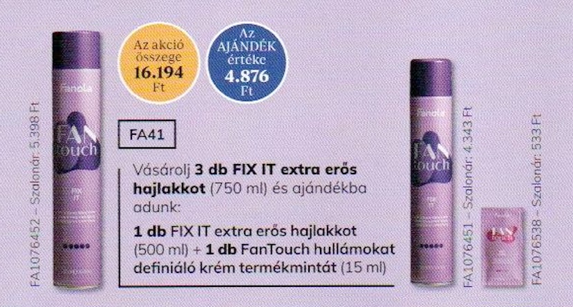 FA41 FANOLA FAN TOUCH FIX It 750 ml 3+2 AKCIÓ