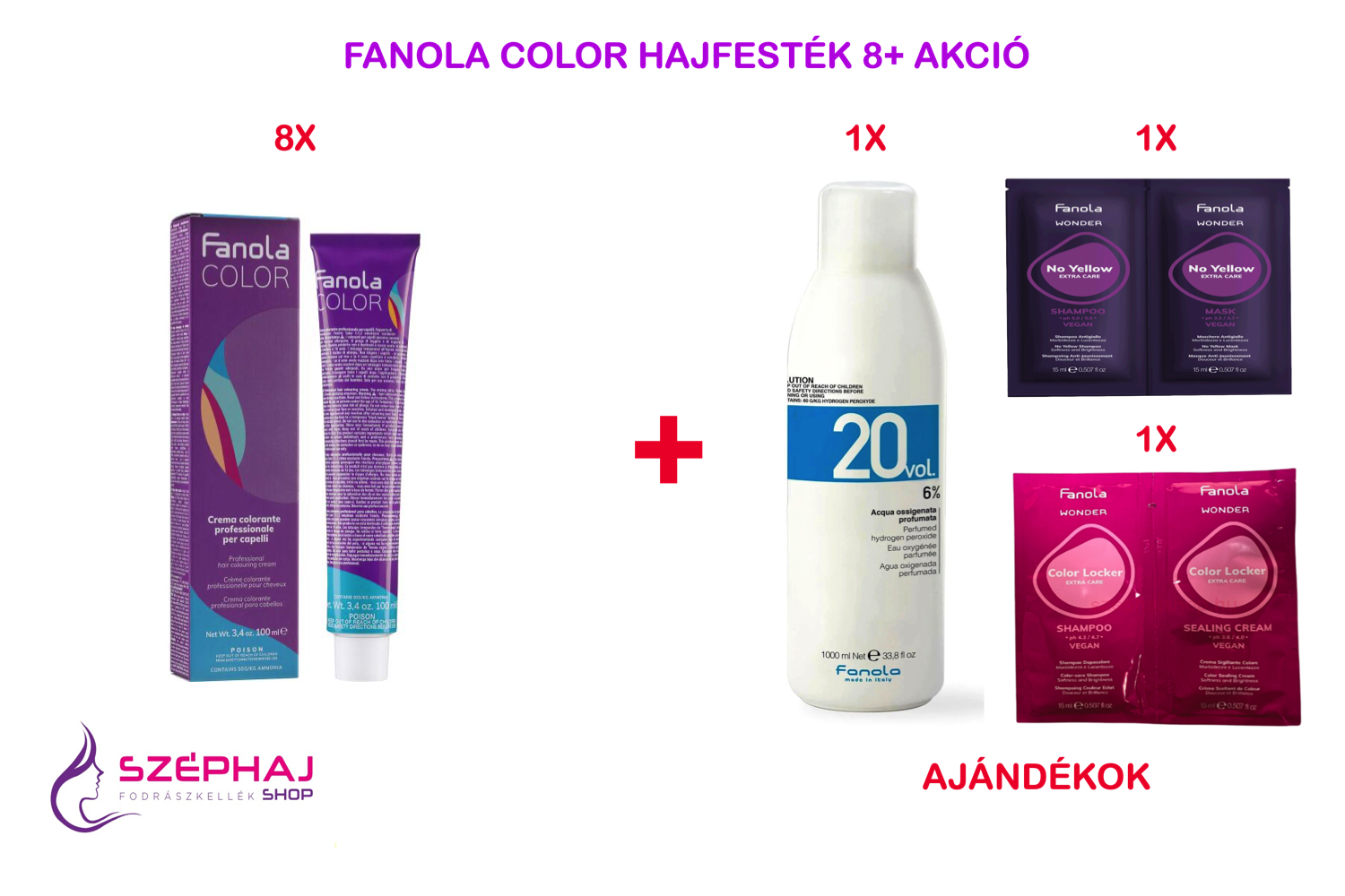 FA03 FANOLA Color hajfesték 8+ AKCIÓ