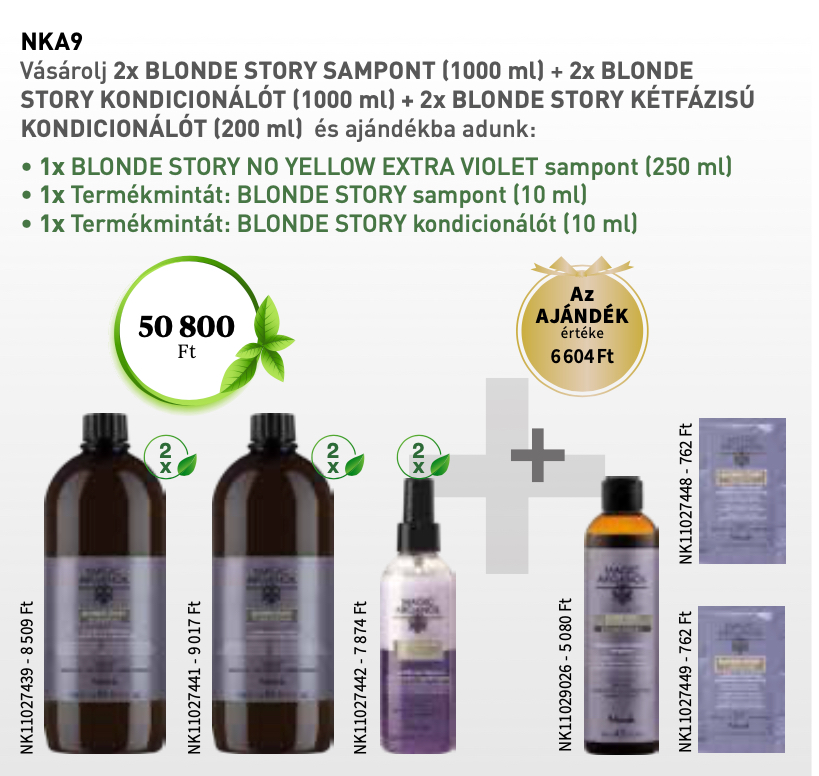 NKA9 NOOK MAGIC ARGANOIL Blonde Story Extra Violet 6+3 AKCIÓ