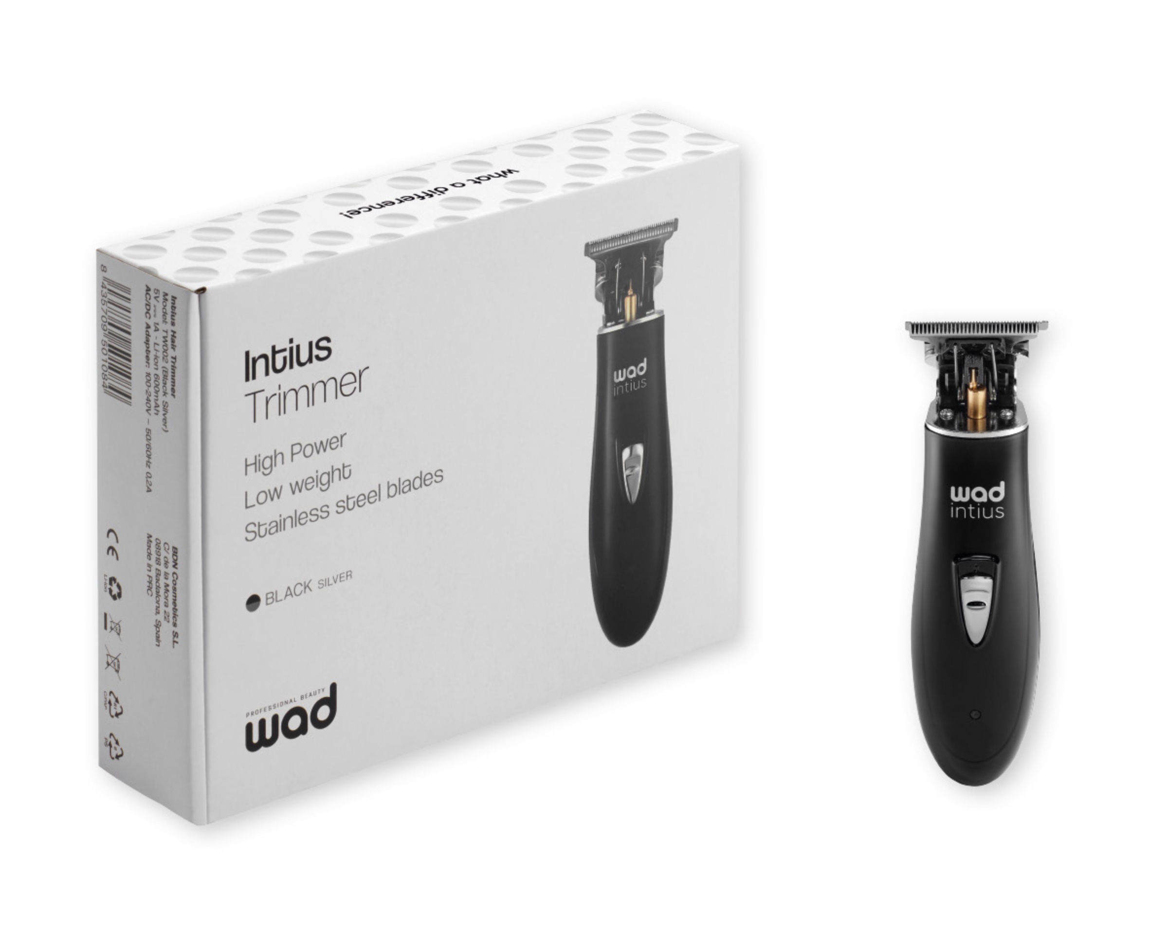 WAD Intius Trimmer kóntúrvágó (Fekete-Ezüst) WAD37707