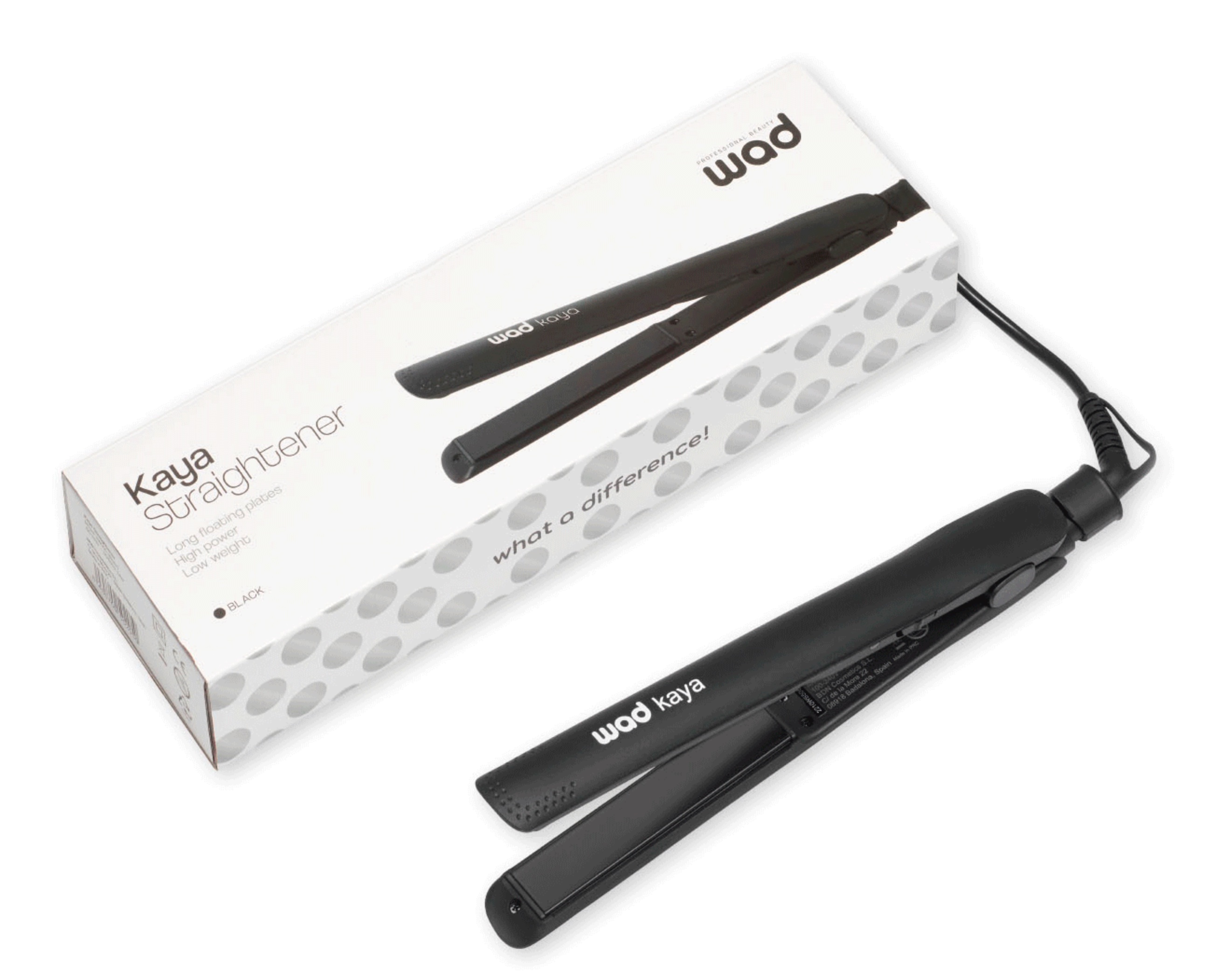 WAD Kaya Hair Straightener hajvasaló (Fekete) 44W WAD37310