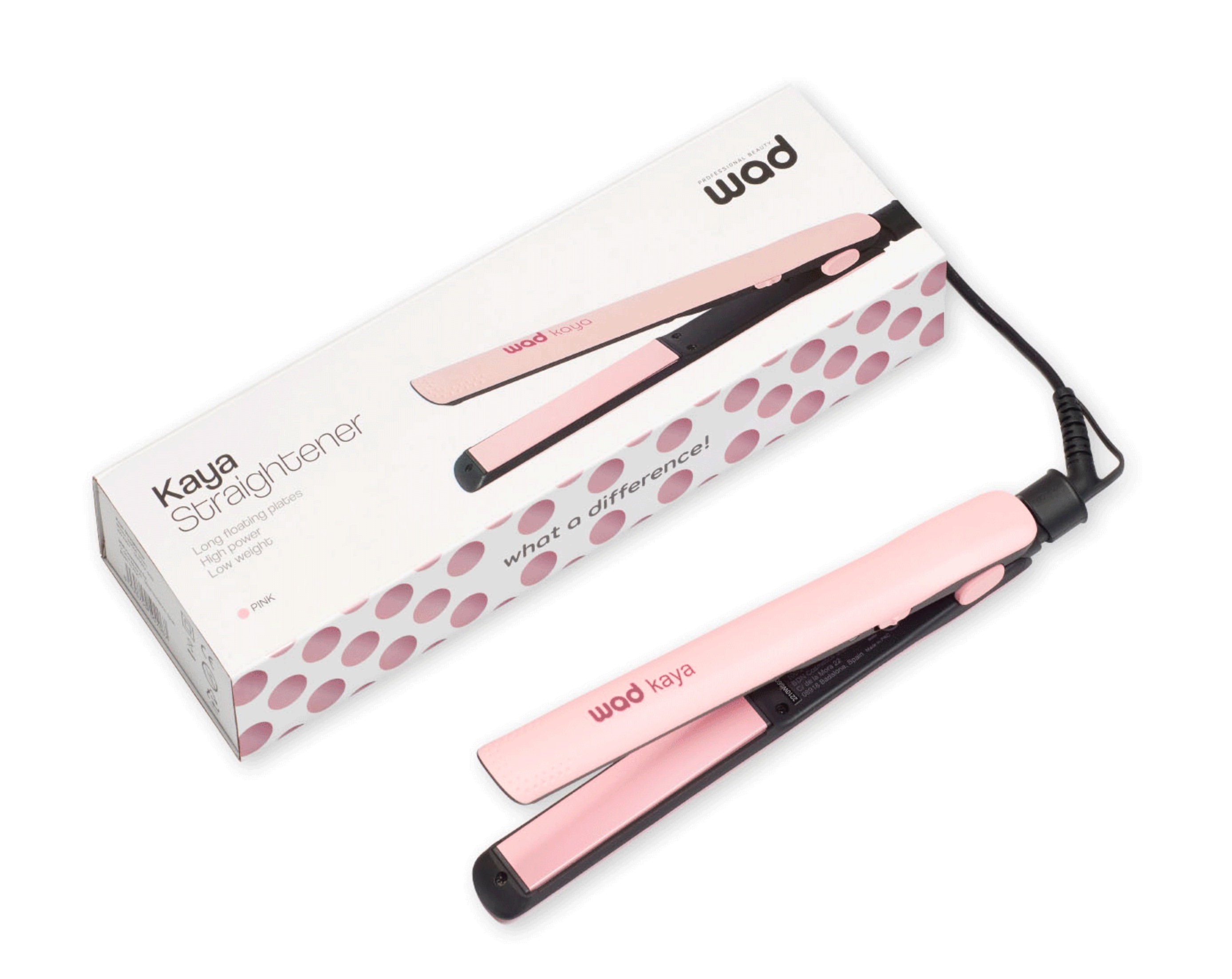 WAD Kaya Hair Straightener hajvasaló (Pink) 44W WAD37311