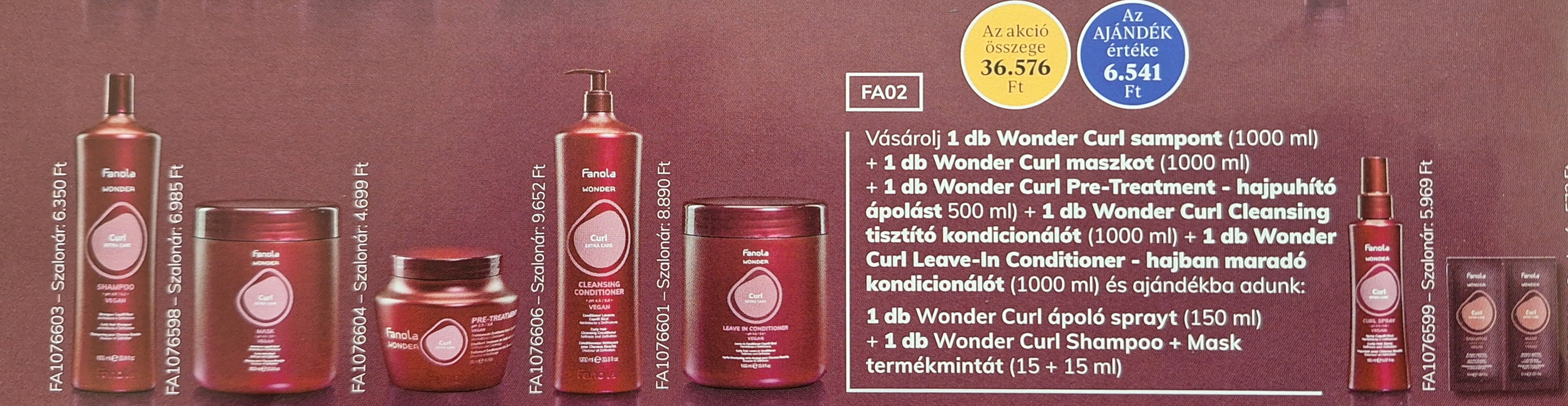 FANOLA Wonder Curl Termékbemutató Akció 5+2