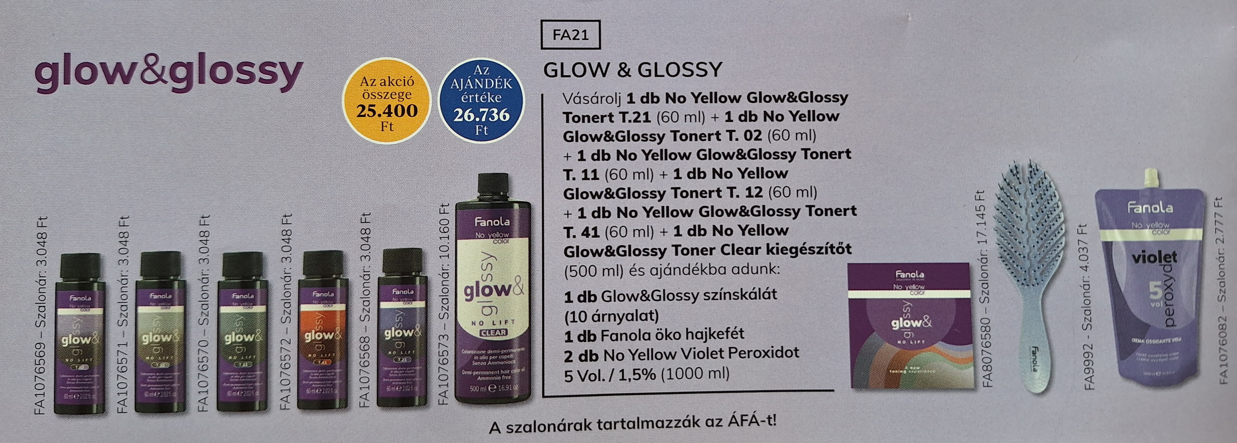 Fanola No Yellow Glow & Glossy Toner 6 + 4 AKCIÓ