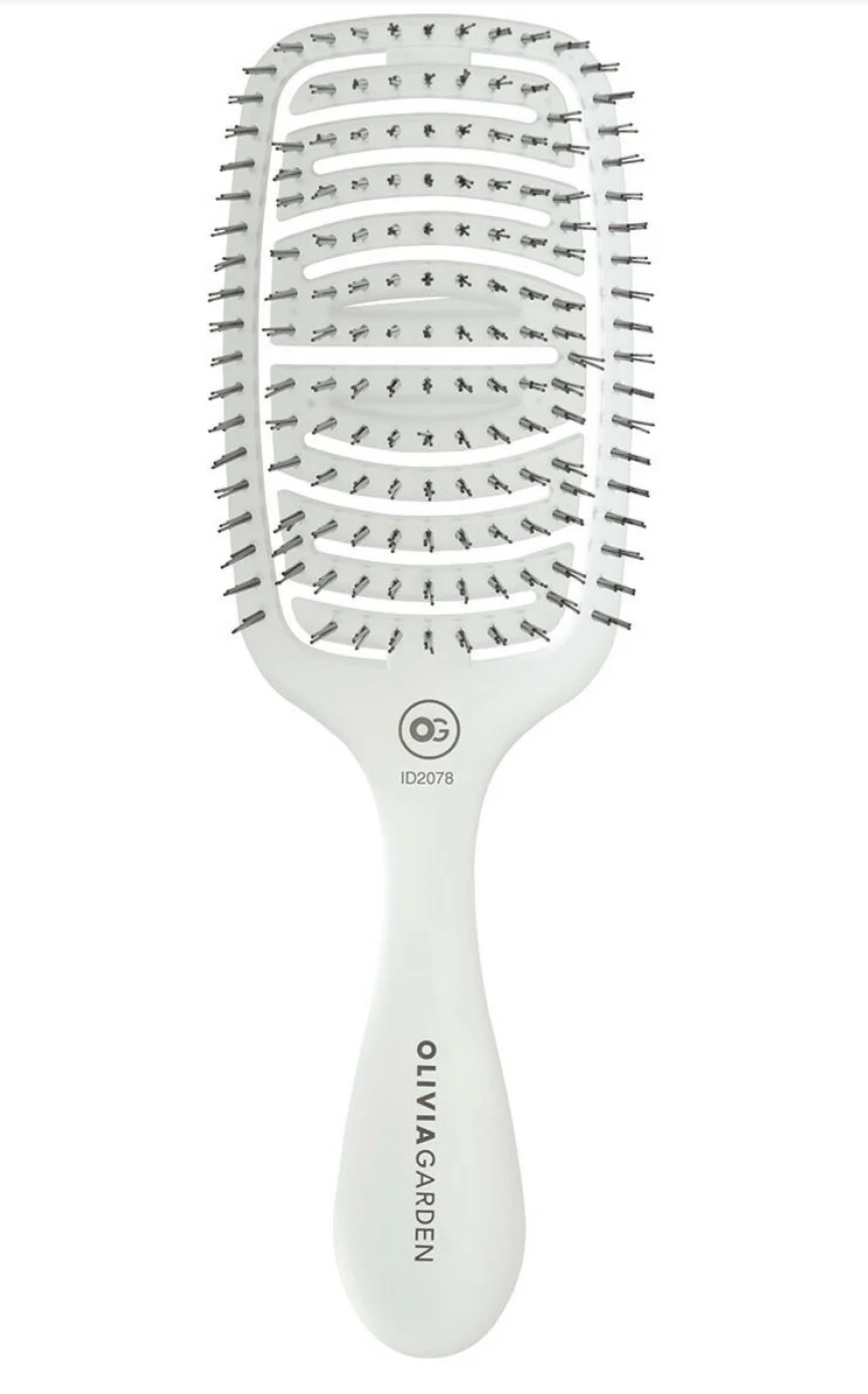 Olivia Garden Essential Care Flex Detangling Brush ID2078 (Fine Hair-Ice White)